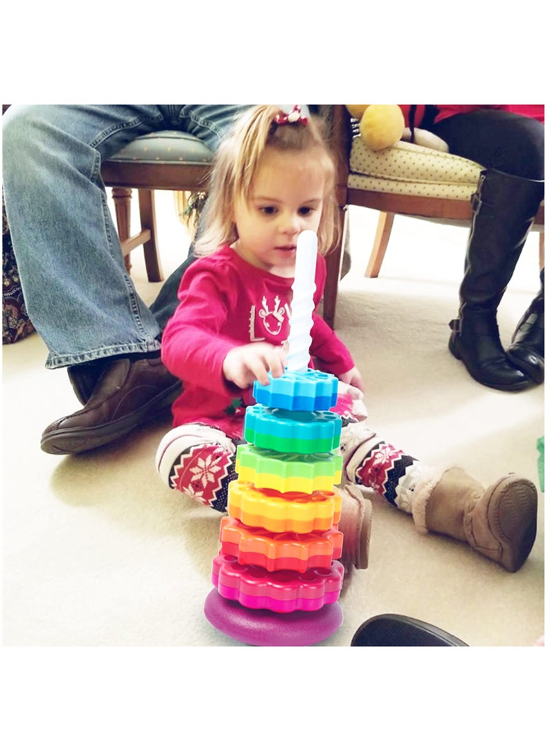 Baby Spinning Toy Stacking Toy for Babies and Toddlers Educational Toddler Learning Toys Spinning Wheel Toy for Focus Dexterity Brain Development Interactive Learning Stacking Toys
