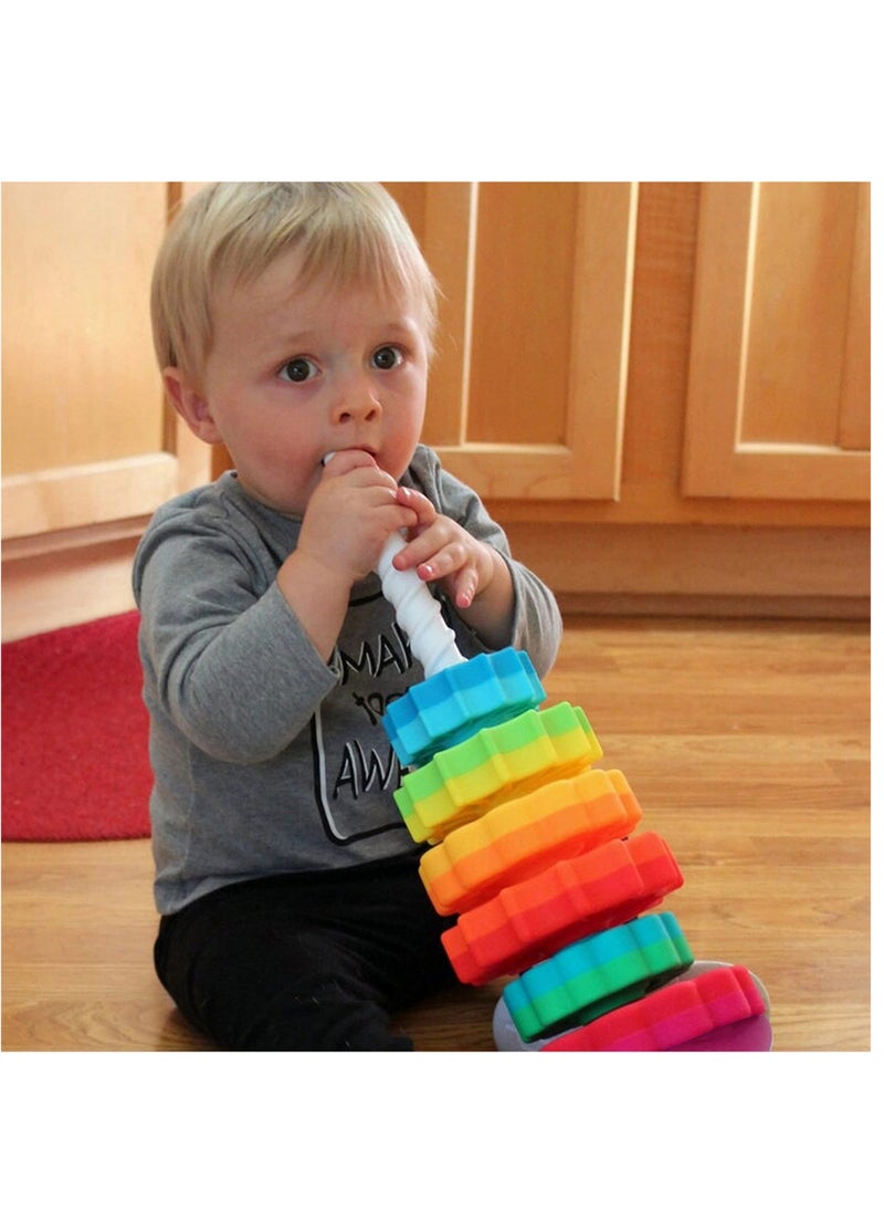 Baby Spinning Toy Stacking Toy for Babies and Toddlers Educational Toddler Learning Toys Spinning Wheel Toy for Focus Dexterity Brain Development Interactive Learning Stacking Toys