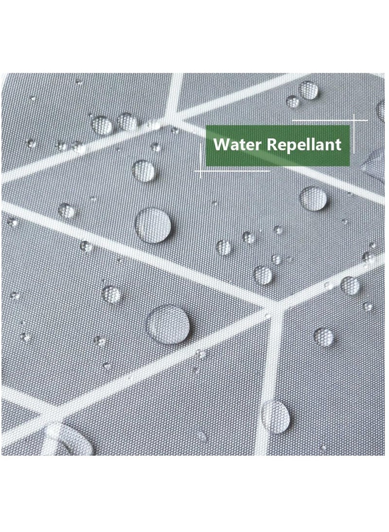 Shower Curtain, Waterproof Polyester Fabric Durable Mildew Stain Resistant Stylish Geometric Pattern Curtain (Grey, 180 x 200cm)