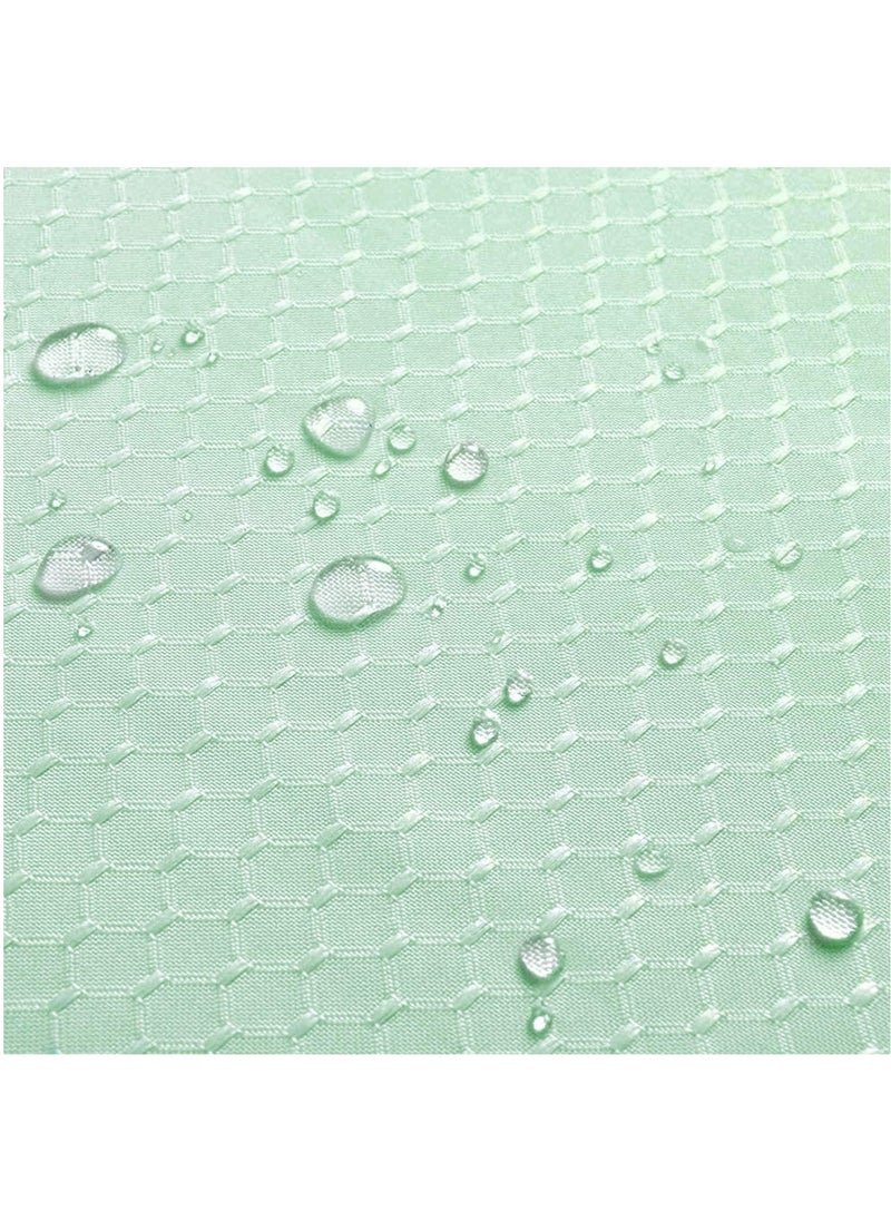 Premium Shower Curtain Waterproof Thickened Polyester Fabric Durable Mildew Stain Resistant Stylish Curtain (Green, 200 x 180 cm)