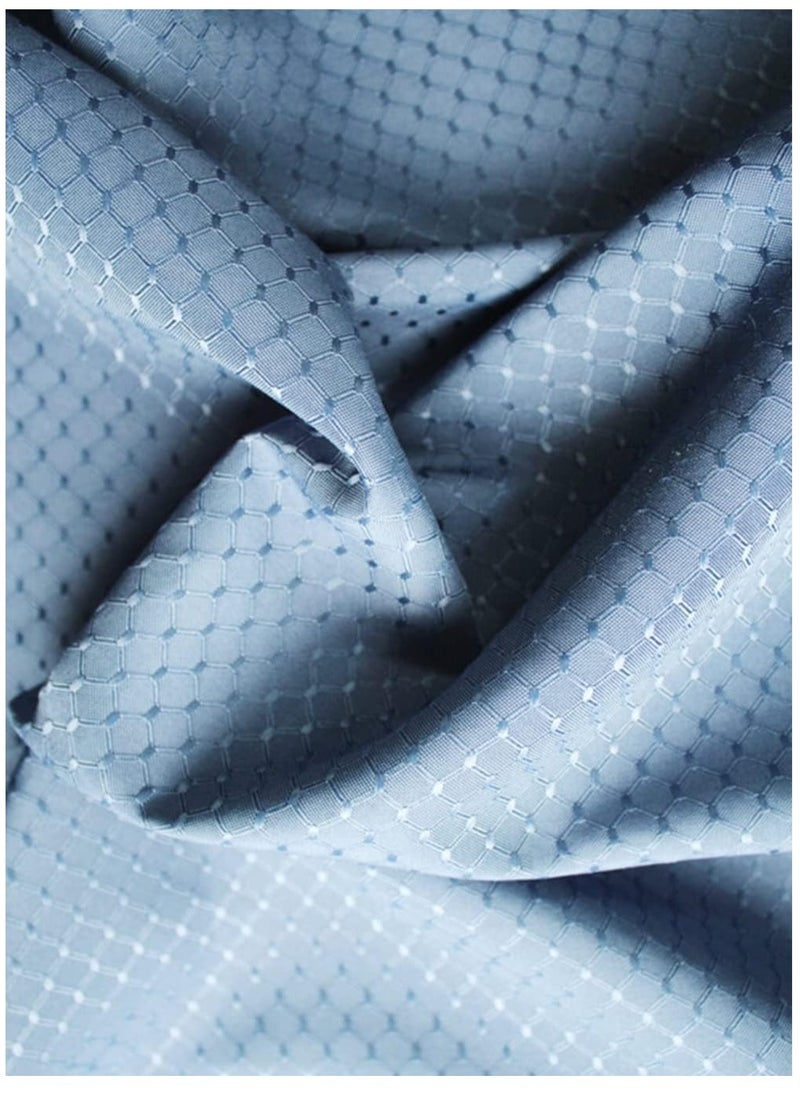 Premium Shower Curtain Waterproof Thickened Polyester Fabric Durable Mildew Stain Resistant Stylish Curtain (Sky Blue, 200 x 180 cm)