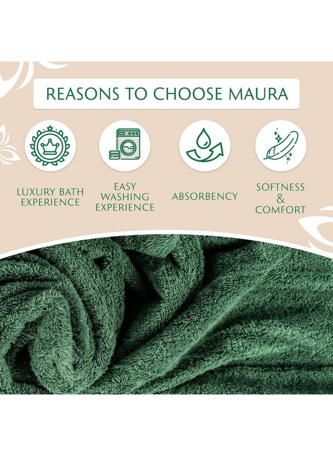6-Pack Premium Turkish Washcloth Set - Ultimate Luxury With Soft, Thick, Super Absorbent, And Oversized Cotton Face Towels - Ideal For A Hotel & Spa Quality Experience In Classic Dark Green