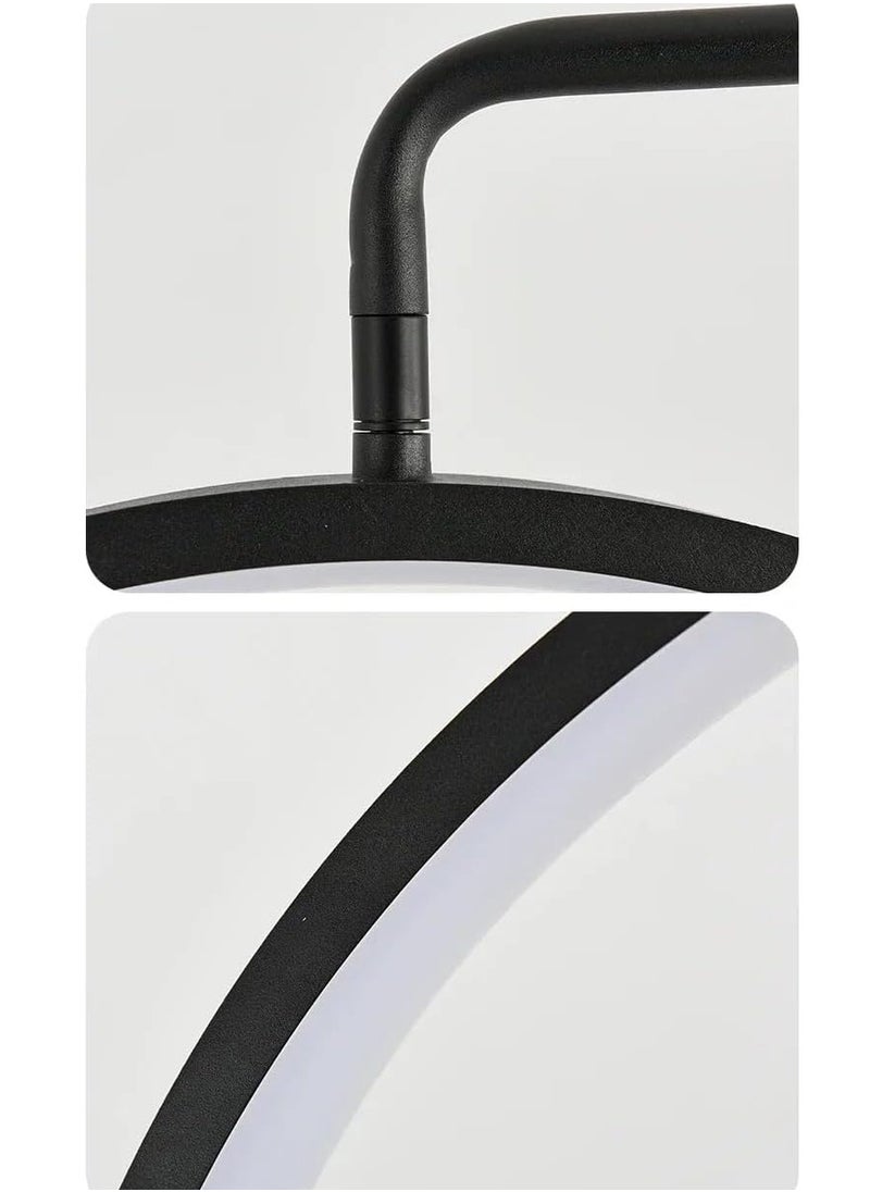 Xria HD-M8X Modern 50W Half-moon Shaped Fill Light 3000K-6000K Dimmable LED Light Floor Lamp for SPA Tattoo Beauty Salon Eyelash Makeup (black)