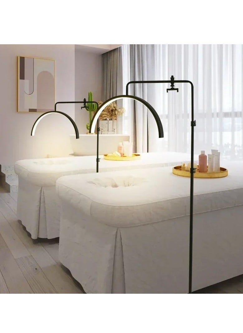 Xria HD-M8X Modern 50W Half-moon Shaped Fill Light 3000K-6000K Dimmable LED Light Floor Lamp for SPA Tattoo Beauty Salon Eyelash Makeup (black)