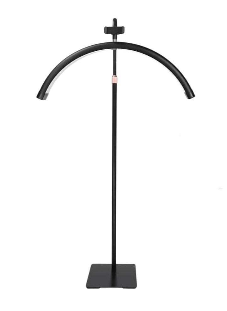 Xria HD-M8X Modern 50W Half-moon Shaped Fill Light 3000K-6000K Dimmable LED Light Floor Lamp for SPA Tattoo Beauty Salon Eyelash Makeup (black)