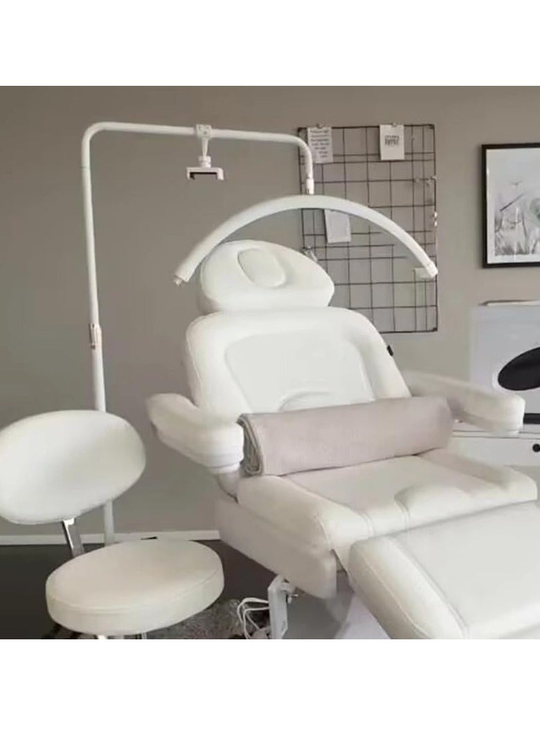 Xria HD-M8X Modern 50W Half-moon Shaped Fill Light 3000K-6000K Dimmable LED Light Floor Lamp for SPA Tattoo Beauty Salon Eyelash Makeup (White)