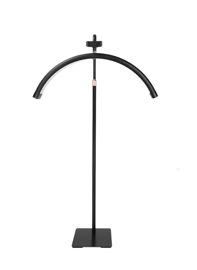 Xria HD-M8X Modern 50W Half-moon Shaped Fill Light 3000K-6000K Dimmable LED Light Floor Lamp for SPA Tattoo Beauty Salon Eyelash Makeup (White)