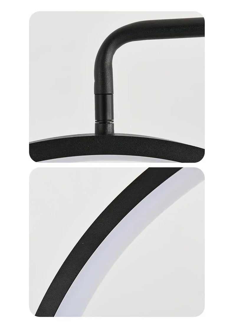 Xria HD-M8X Modern 50W Half-moon Shaped Fill Light 3000K-6000K Dimmable LED Light Floor Lamp for SPA Tattoo Beauty Salon Eyelash Makeup (White)