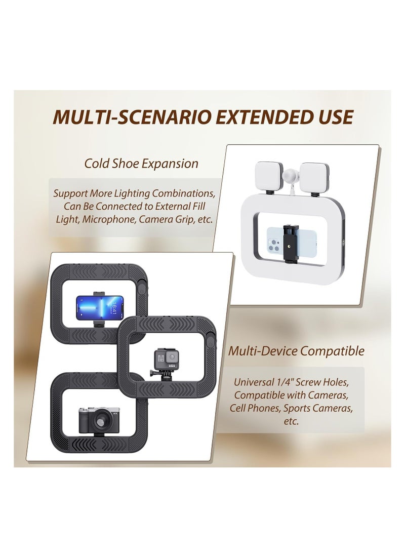ZGRL-02 Rechargeable Handheld Square LED Video Light 20W, 8000mAh Battery, 2500K–6500K, CRI 95+, Type-C Fast Charge, Bluetooth Remote for Camera & Smartphone
