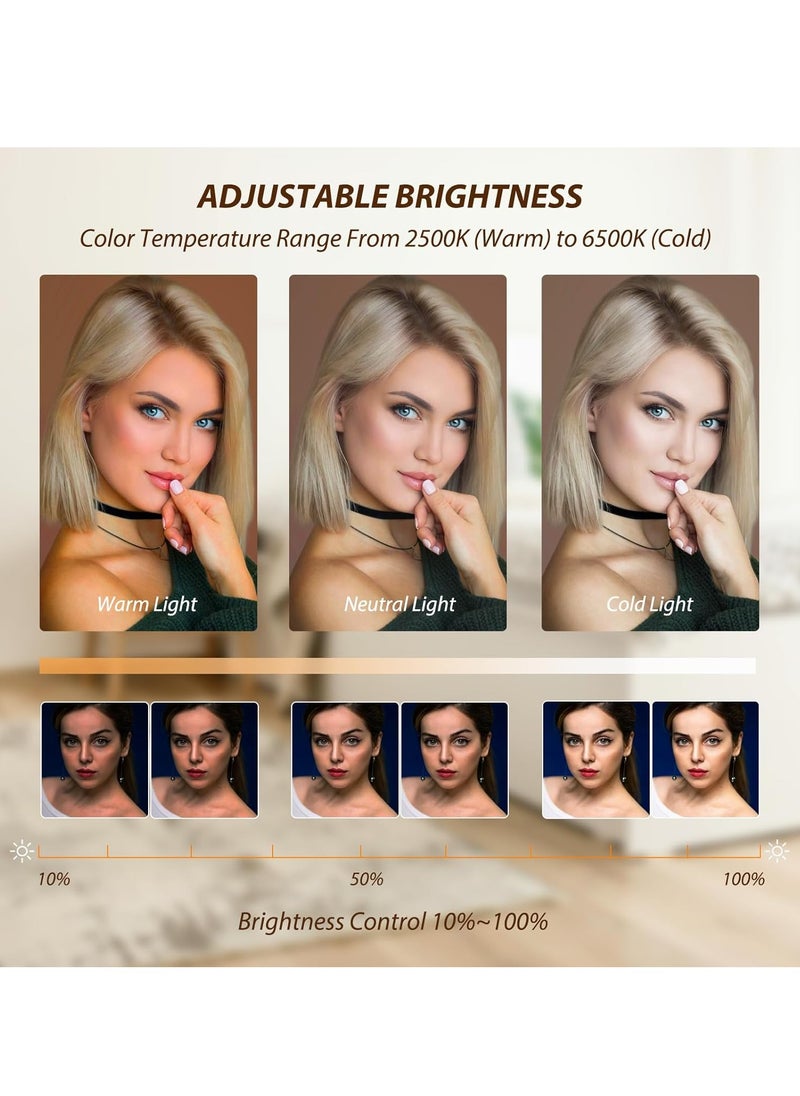 ZGRL-02 Rechargeable Handheld Square LED Video Light 20W, 8000mAh Battery, 2500K–6500K, CRI 95+, Type-C Fast Charge, Bluetooth Remote for Camera & Smartphone