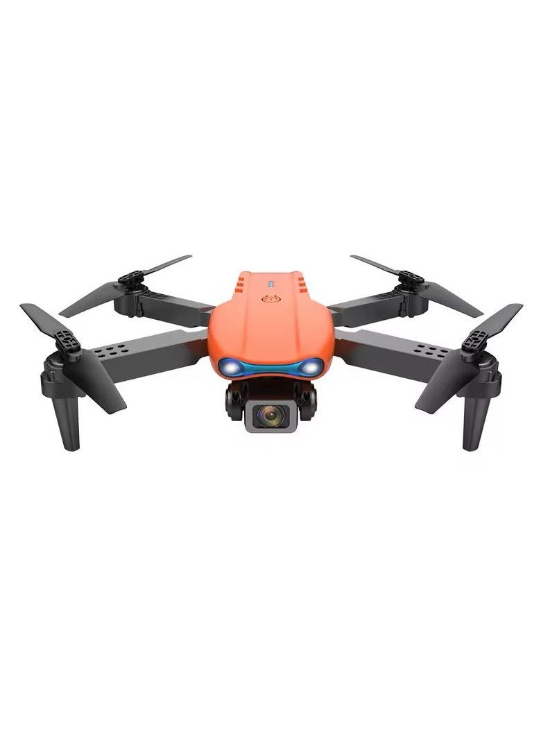 E99 Foldable Drone with 8K HD Dual Camera, Obstacle Avoidance, Altitude Hold, and Compact Design.(Orange+black) Combination.