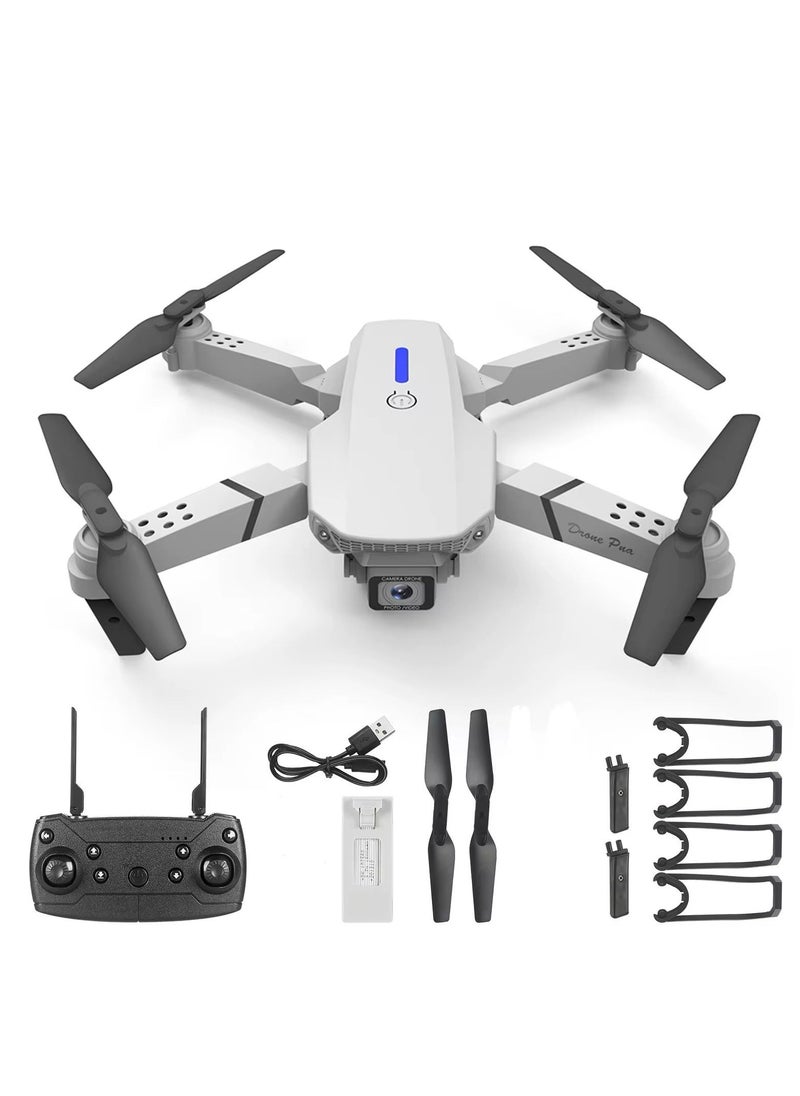 E88 Foldable Drone with 8K HD Dual Camera, Obstacle Avoidance, Altitude Hold, and Compact Design.