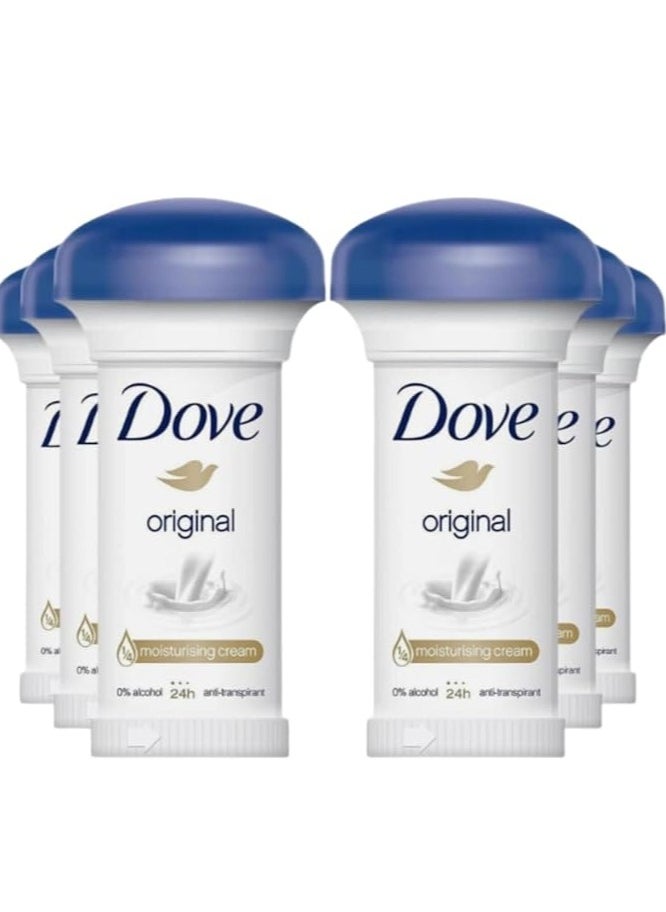 DOVE Moisturising Cream Mushroom Original 50 ml (Pack of 6)