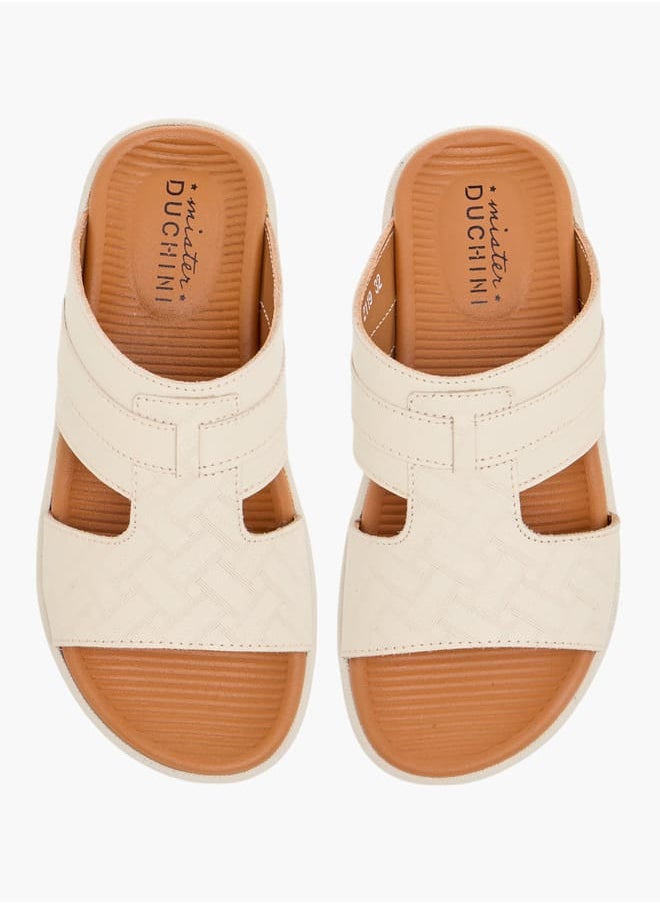 Boys Textured Slip-On Arabic Sandals