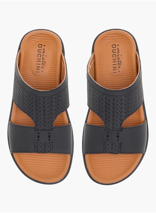 Boys Textured Slip-On Arabic Sandals