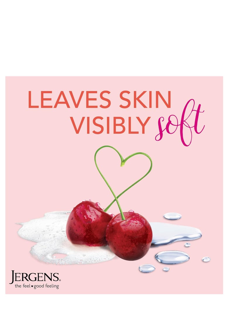 Jergens Extra Moisturizing Hand Soap, Liquid Soap Refill with Jergens Cherry Almond Scent, Hand Wash For Dry Hands, 8.3oz, Pack of 3