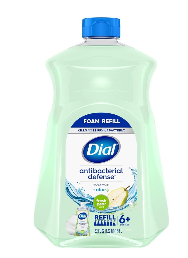 Dial Antibacterial Foaming Hand Soap Refill, Fresh Pear, 52 fl oz