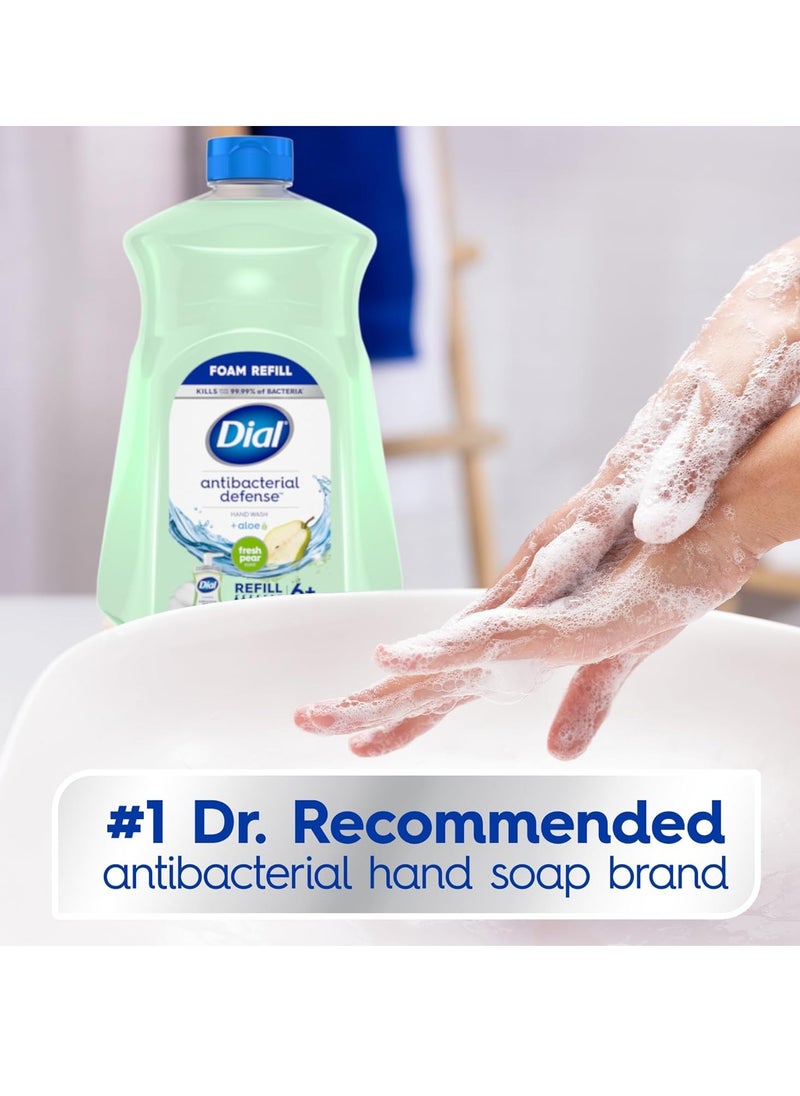 Dial Antibacterial Foaming Hand Soap Refill, Fresh Pear, 52 fl oz