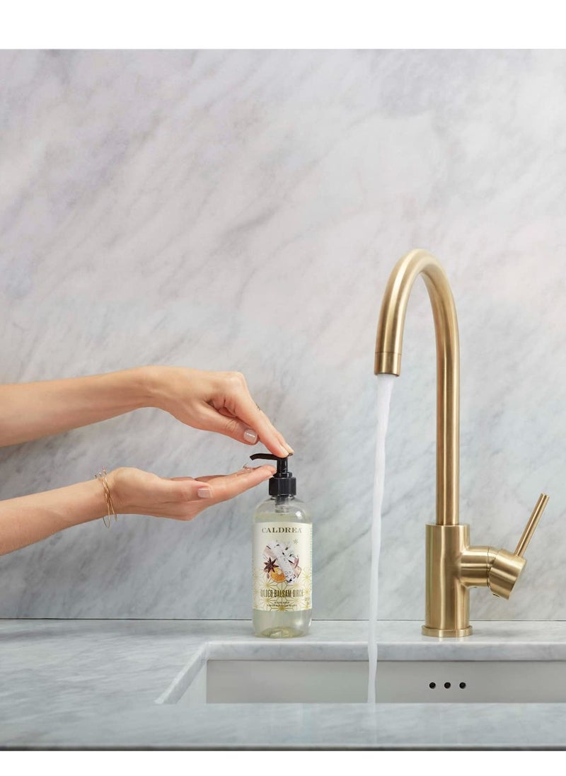 Caldrea Hand Wash Soap, Aloe Vera Gel, Olive Oil and Essential Oils to Cleanse and Condition, Gilded Balsam Birch, 10.8 Fl Oz (Packaging May Vary)