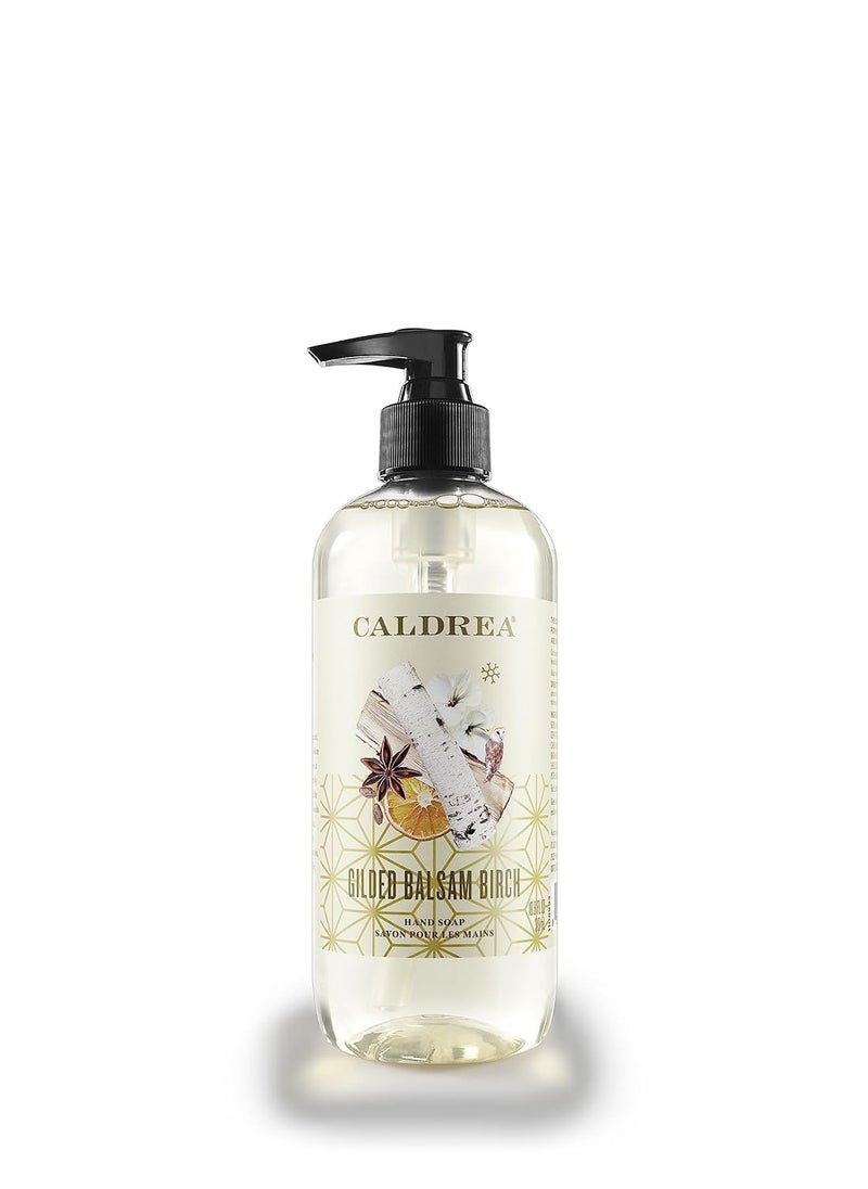 Caldrea Hand Wash Soap, Aloe Vera Gel, Olive Oil and Essential Oils to Cleanse and Condition, Gilded Balsam Birch, 10.8 Fl Oz (Packaging May Vary)