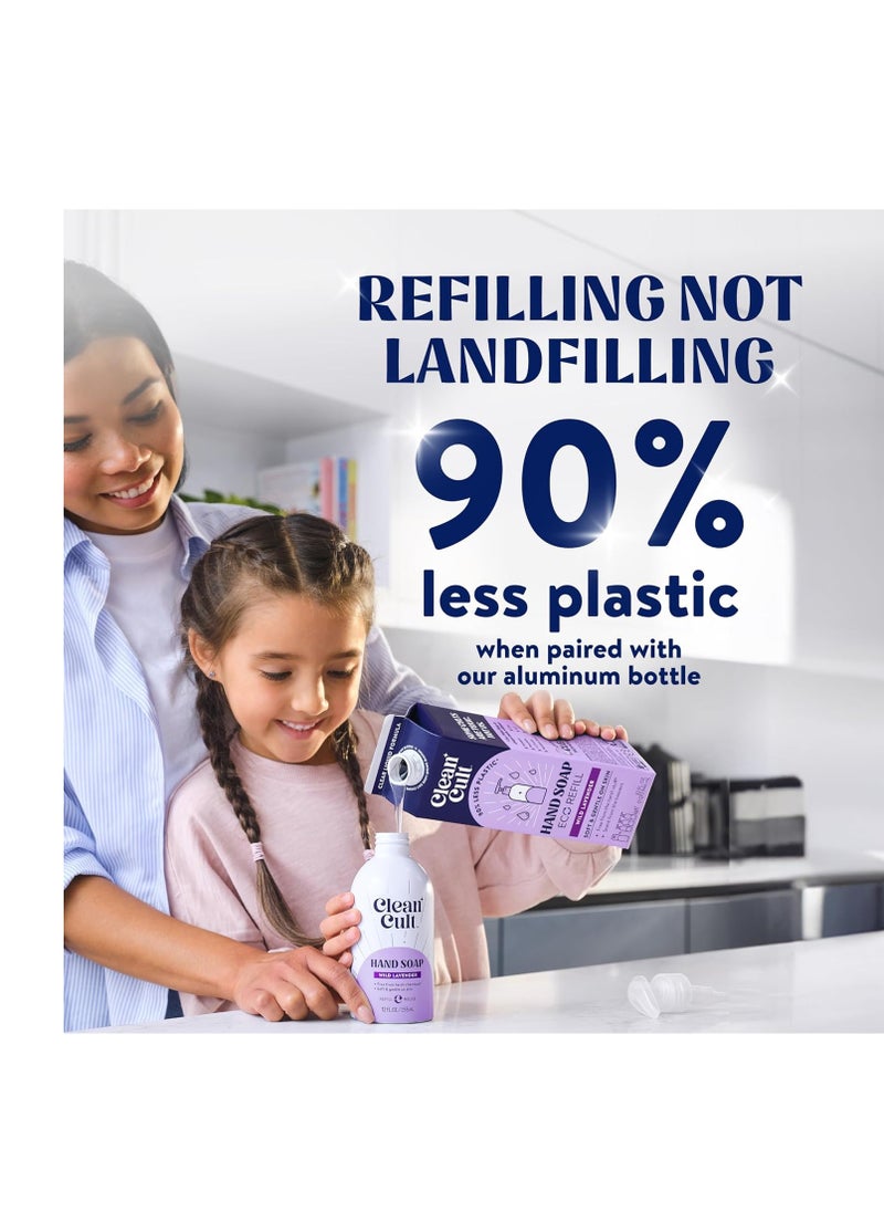 Cleancult Liquid Hand Soap Refill - Wild Lavender - Moisturizes Dry & Sensitive Skin - Made with Aloe Vera & Lavender Essential Oils - Eco Friendly - Paper-Based Packaging - 32 oz/1 Pack