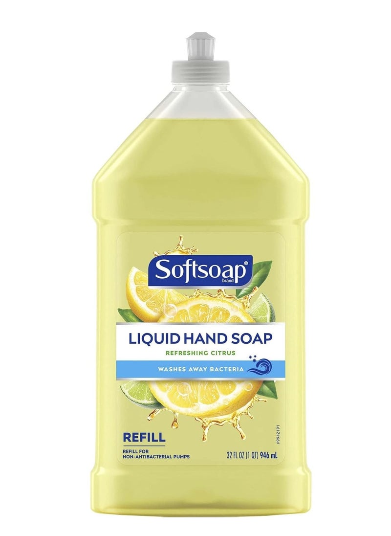 Softsoap Liquid Hand Soap Refill, Refreshing Citrus with Lemon Scent - 32 Fluid Ounce