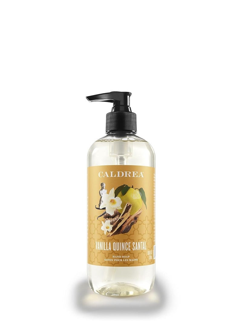 Caldrea Hand Wash Soap, Aloe Vera Gel, Olive Oil And Essential Oils To Cleanse And Condition, Vanilla Quince Santal scent, 10.8 Oz