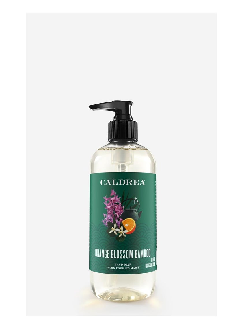 Caldrea Hand Wash Soap, Aloe Vera Gel, Olive Oil, Orange Peel and Ylang Ylang flower Essential Oils To Cleanse And Condition, Orange Blossom Bamboo scent, 10.8 Oz