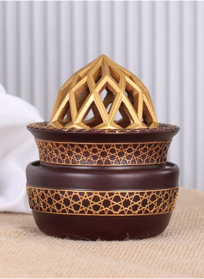 Elegant Bakhoor Burner With Magnetic Cover High Quality Resin Incense Holder For Home Office Spa Yoga And Wedding Gifts