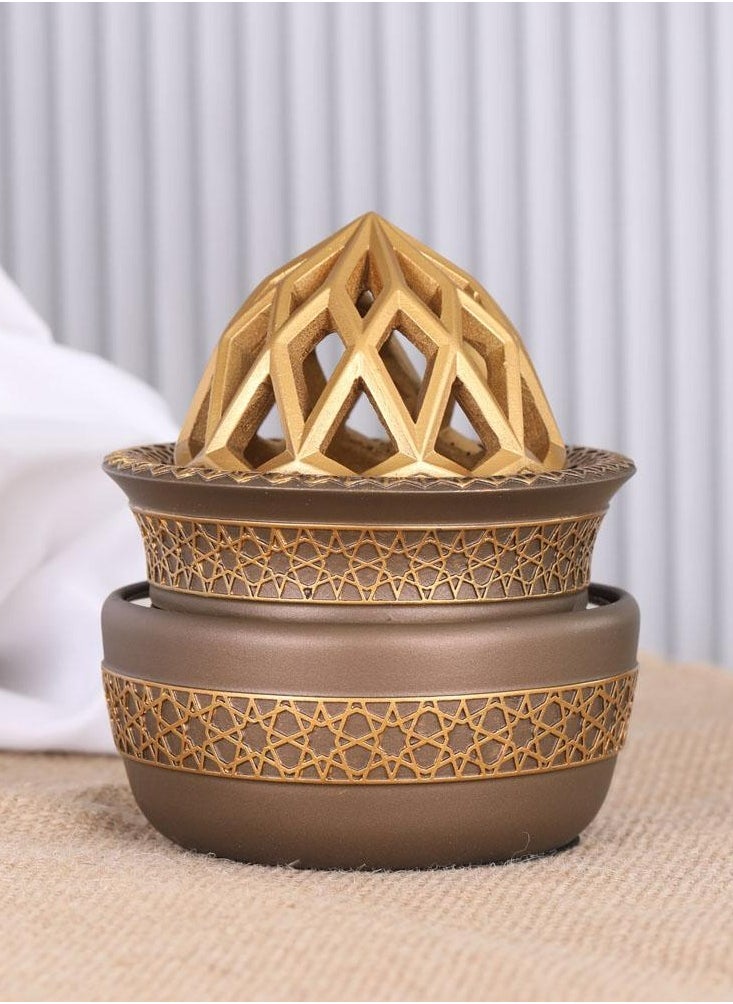 Elegant Bakhoor Burner With Magnetic Cover High Quality Resin Incense Holder For Home Office Spa Yoga And Wedding Gifts