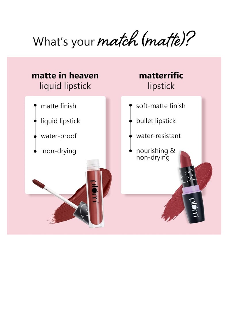 Matte  Liquid Lipstick  Non Drying Smudge Proof  100% Vegan and Cruelty Free  Cocoa Mocha  130
