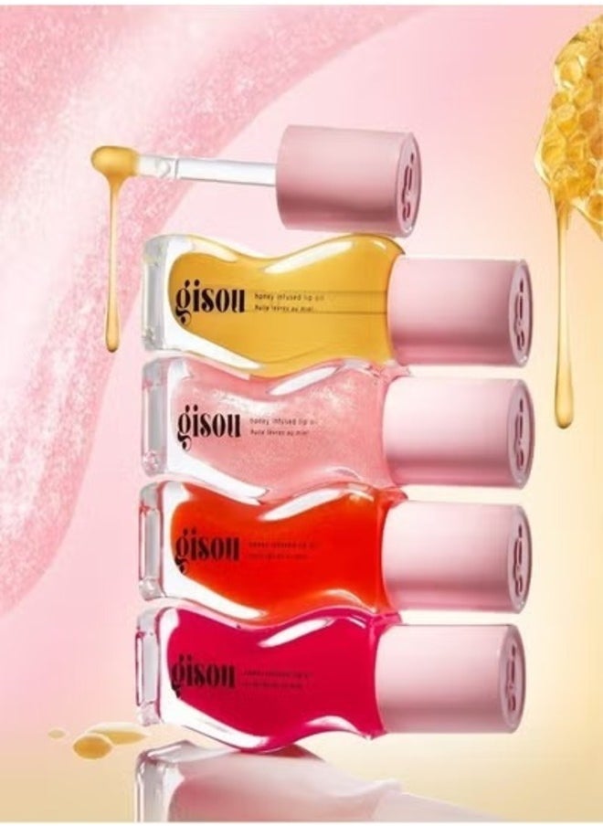 GISOU Honey Infused Lip Oil, Watermelon Sugar 8ml - Nourishing & Hydrating Lip Care