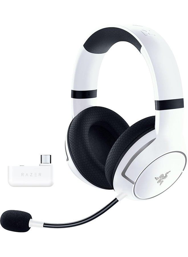 Razer Kaira HyperSpeed - Wireless Multi-Platform Gaming Headset for Xbox (HyperSpeed Wireless, TriForce 50mm Drivers, HyperClear Cardioid Mic, FlowKnit Memory Foam Cushions) White