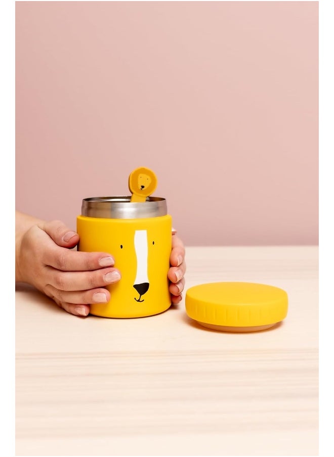 Insulated Food Jar Mr. Lion, 350Ml, Leak-Proof And Portable, Keeps Food Hot Or Cold, Stainless Steel, Kids' Lunch Container