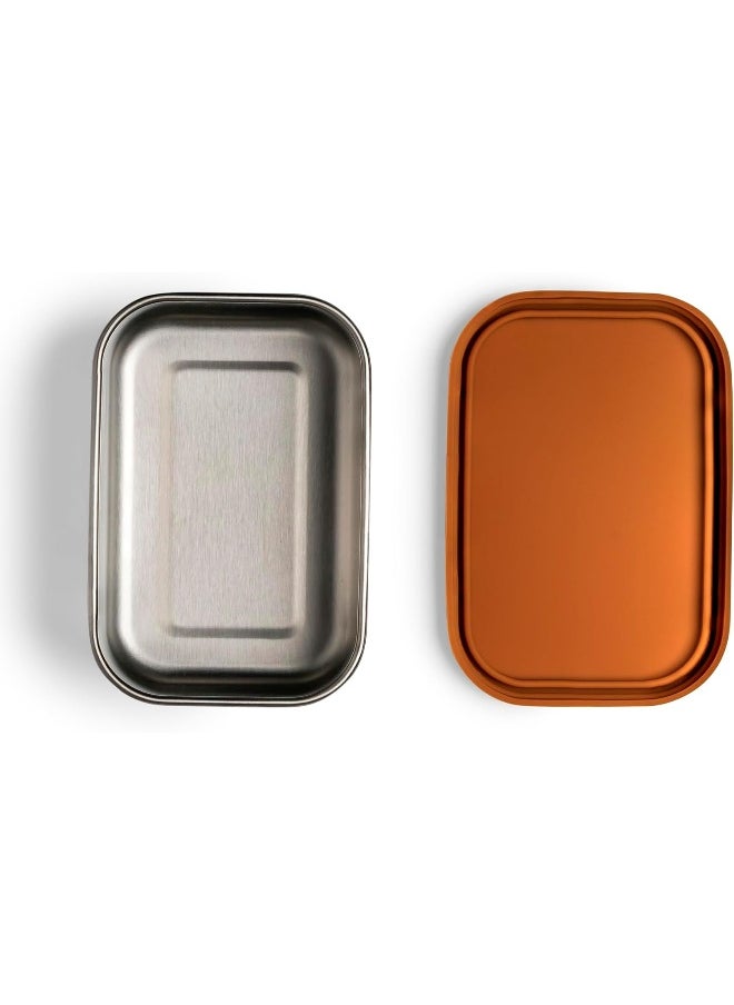 Mini Stainless Steel Snackbox With 1 Compartment For Kids, Leak-Proof And Bpa FreeCaramel