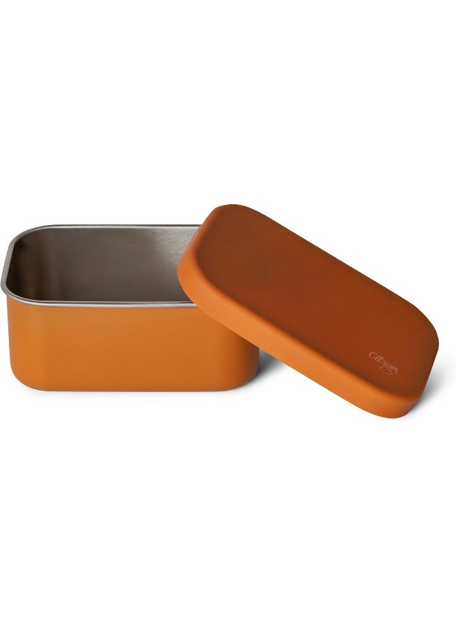 Mini Stainless Steel Snackbox With 1 Compartment For Kids, Leak-Proof And Bpa FreeCaramel