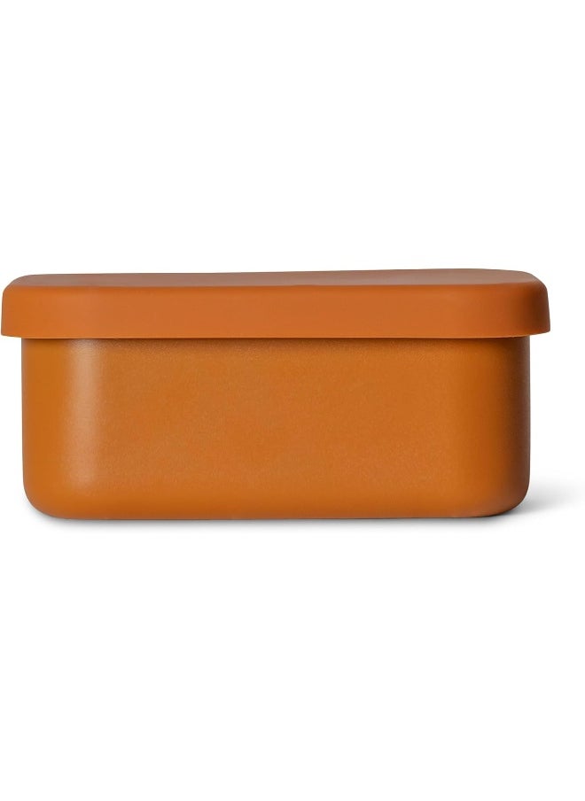 Mini Stainless Steel Snackbox With 1 Compartment For Kids, Leak-Proof And Bpa FreeCaramel