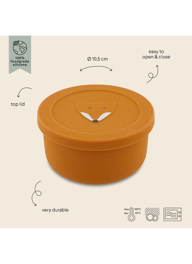Mr Fox Silicone Snack Cup Snack Pot With Lid