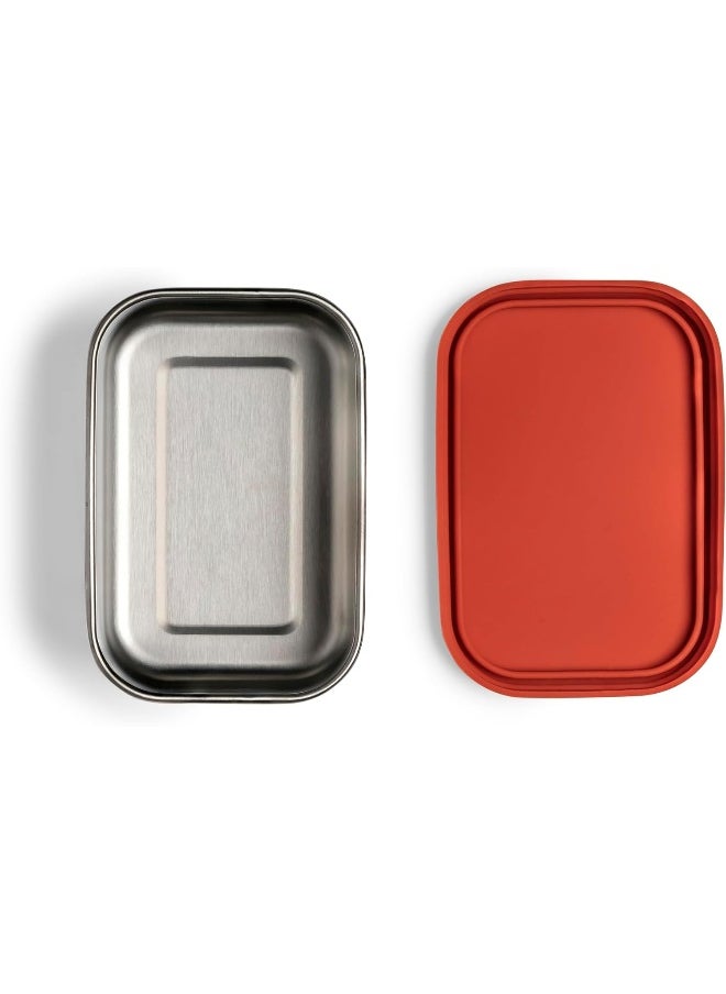 Mini Stainless Steel Snackbox With 1 Compartment For Kids, Leak-Proof And Bpa FreeBrick