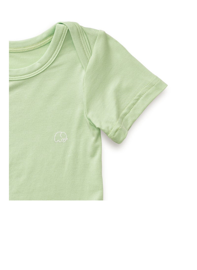 Organic Bamboo Spandex Bodysuit- Light Mint