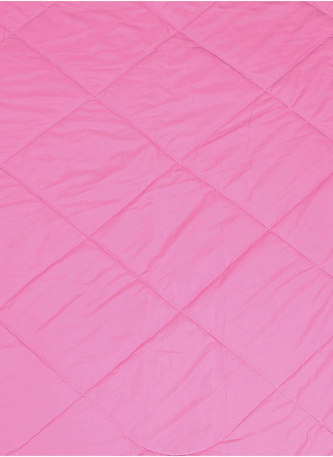 Reversible Solid Comforter Double Bed Blanket for Winter//Double/GSM- 220, Pink-Brown, 220 X 240 Cm