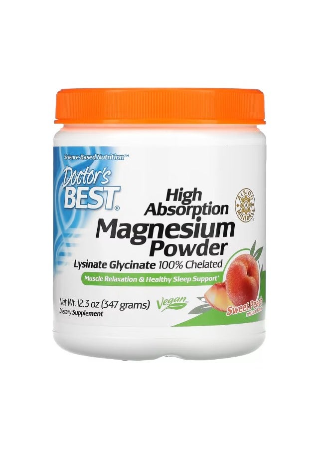 High Absorption Magnesium Powder Sweet Peach 12.3 oz 347 g