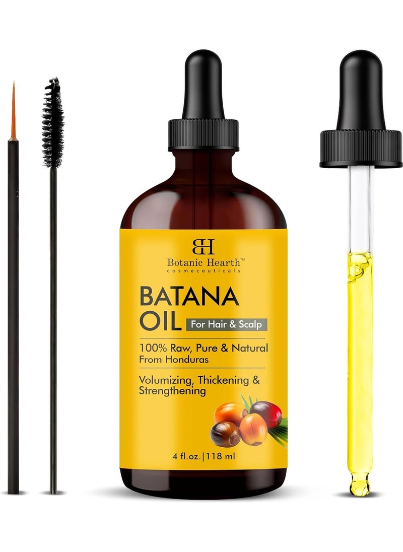 Raw Batana Oil for Hair Growth | 100% Pure & Unrefined Oil from Honduras | For Thicker, Stronger Hair - 118 ml
