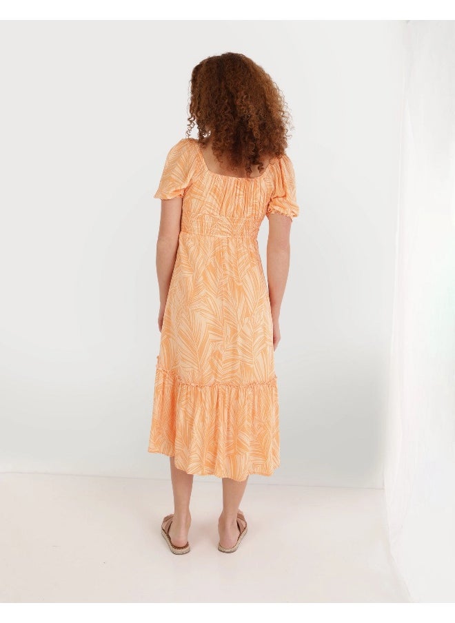 Scoop Neck Ruched Dress