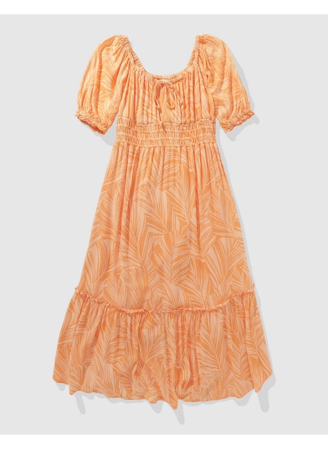 Scoop Neck Ruched Dress