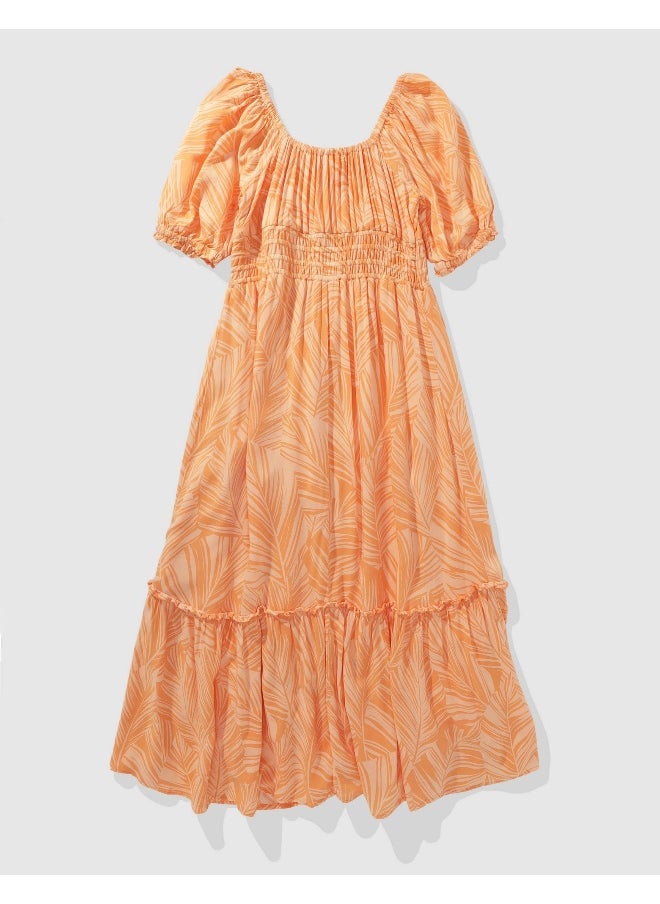 Scoop Neck Ruched Dress