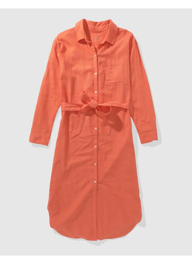 Tie Detail Button Down Dress