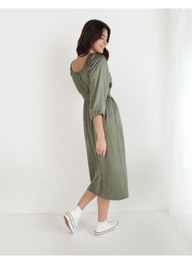 Sweetheart Neck Ruched Waist Dress