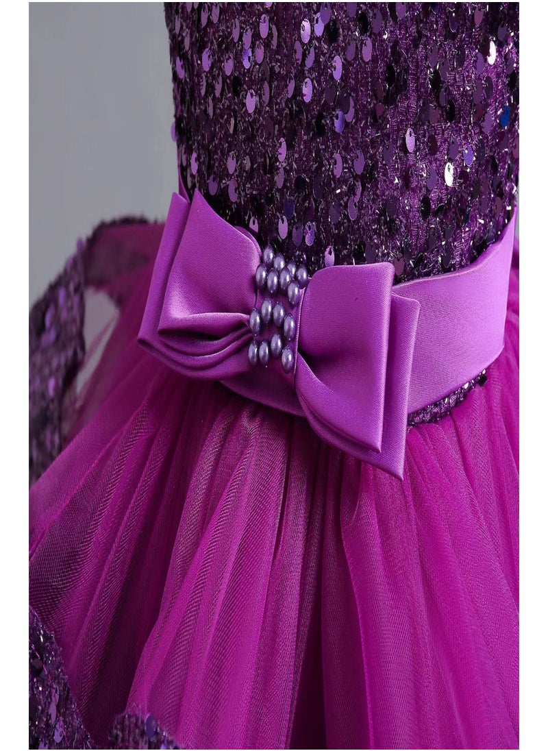 Girls Dress Children's Princess Skirt Light Luxury Small High-end Little Girl Host Performance Clothes Summer