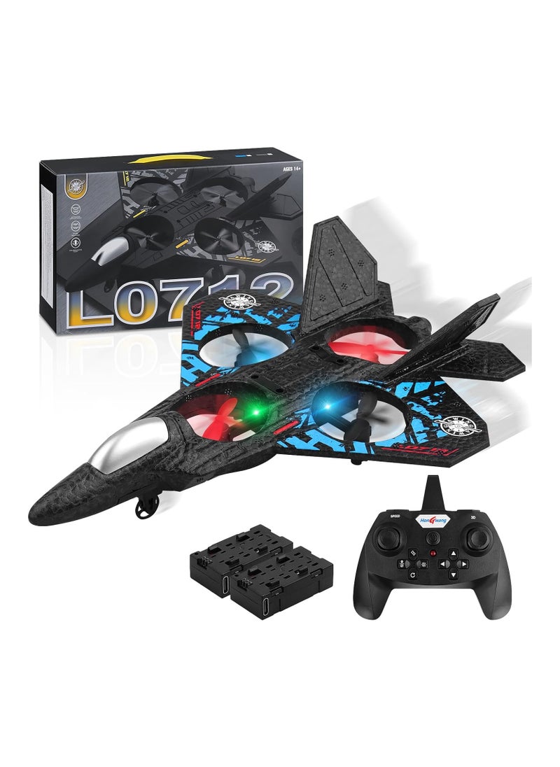 RC Plane 2.4GHz Remote Control Plane L0712 Drone Quadcopter with Auto Hovering, Fighter Aircraft RC Airplane RTF for Beginners, Kids, and Adults, 3D Flip Airplane Toy